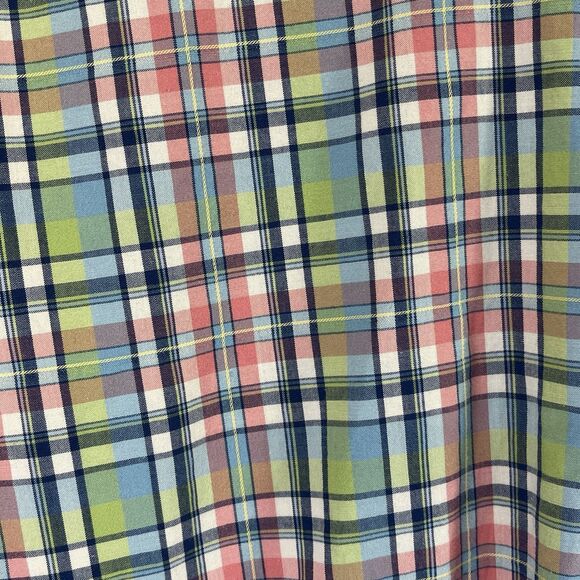 Taylor Bird Mens Blue/Pink Plaid Button Down Long Sleeve Shirt.Spring Easter Med - Picture 3 of 8